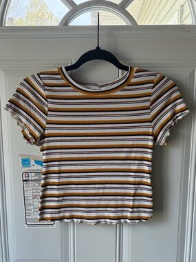 Newbury Kustom Baby Tee Multicolor Cropped Top